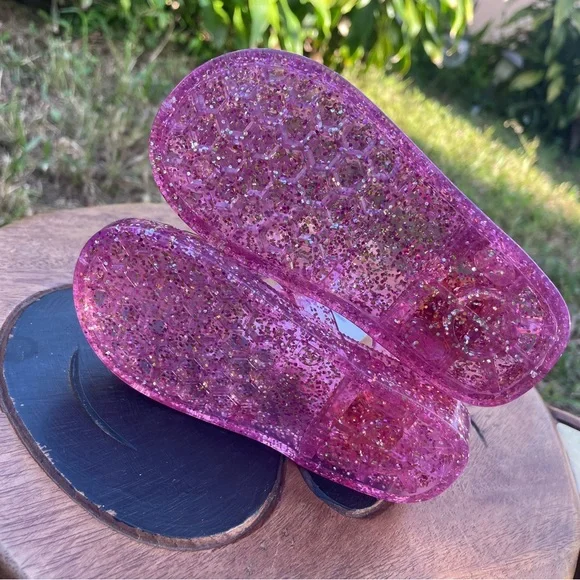 Oshkosh B’gosh Marie Jelly toddler girl sandals glittery pink size 5 - NWT - Picture 8 of 16